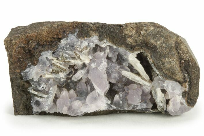 Amethyst and Barite Crystals in Basalt - India #220072